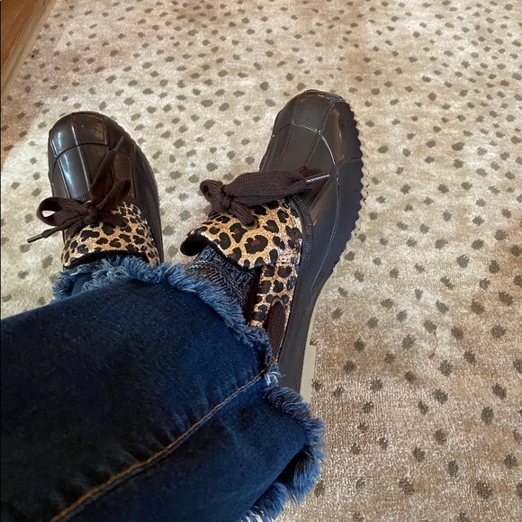 NIB Leopard Bling Brown Duck Boots from “Sugar” FIRM PRICE Only 5 pair left! - Picture 2 of 10